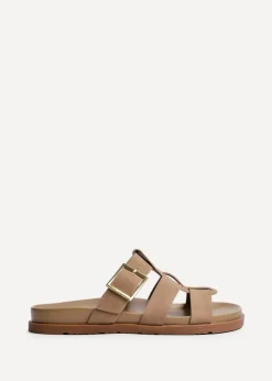 Linzi Restore Taupe Nubuck Gladiator Slip-On Sandal