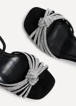 Linzi Sanora Black Faux Suede Block Heel