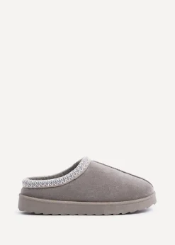 Linzi Tammy Grey Suede Slipper