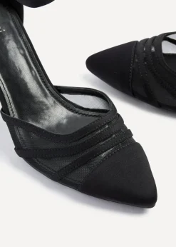 Linzi Tasha Black Scuba Block Court Heel