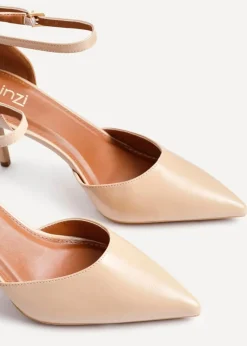 Linzi Thea Camel Faux Leather Classic Stiletto Court Heel