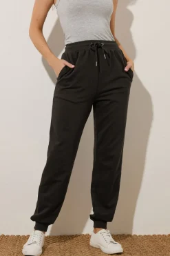 Long Tall Sally 2 Pack Black Basic Joggers