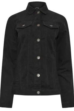 Long Tall Sally Black Denim Button Through Jacket