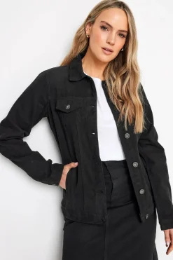 Long Tall Sally Black Denim Button Through Jacket