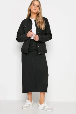 Long Tall Sally Black Denim Button Through Jacket