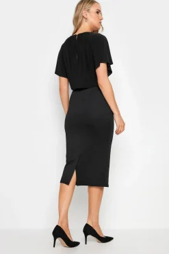 Long Tall Sally Black Scuba Midi Dress