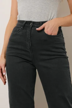 Long Tall Sally Black Washed Una Stretch Mom Jeans