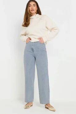 Long Tall Sally Light Blue Wash Barrel Leg Jeans