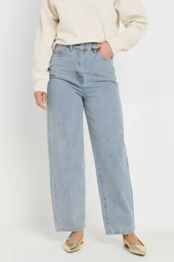 Long Tall Sally Light Blue Wash Barrel Leg Jeans