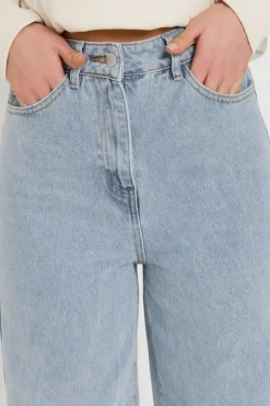 Long Tall Sally Light Blue Wash Barrel Leg Jeans