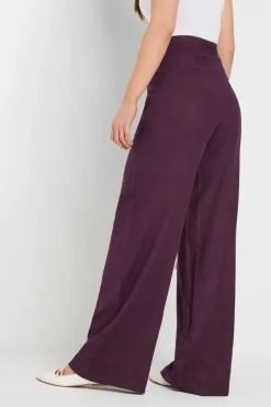Long Tall Sally Purple Linen Pleated Wide Leg Trousers