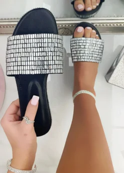 Love Lemonade Black Sparkly Disco Ball Sliders