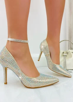 Love Lemonade Gold Crystal Glam Heels