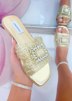 Love Lemonade Gold Crystal Bloom Sliders