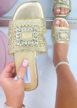 Love Lemonade Gold Crystal Bloom Sliders