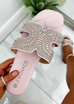 Love Lemonade Pink Crystal Aurora Sliders