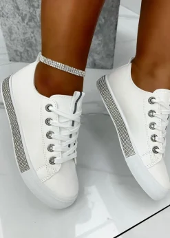 Love Lemonade Silver Crystal Deluxe Trim Trainers