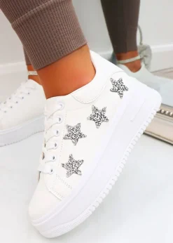 Love Lemonade Silver Crystal Stardust Chunky Trainers