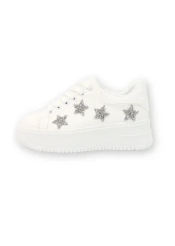 Love Lemonade Silver Crystal Stardust Chunky Trainers