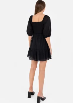 Lovedrobe Black Square Neck Mini Dress