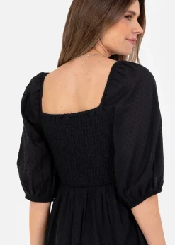 Lovedrobe Black Square Neck Mini Dress