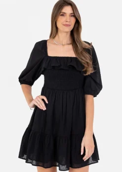 Lovedrobe Black Square Neck Mini Dress
