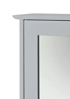 LPD Furniture Alaska Wall Cabinet With Mirror Grey (530x150x340mm)