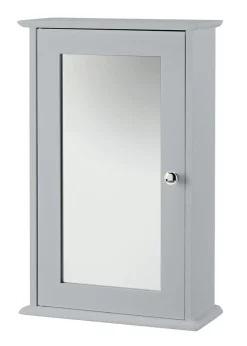 LPD Furniture Alaska Wall Cabinet With Mirror Grey (530x150x340mm)