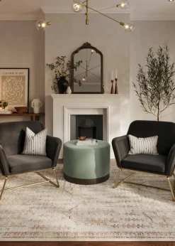 LPD Furniture Charles Armchair Black (765x660x755mm)