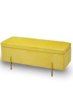 LPD Furniture Lola Storage Ottoman Mustard (450x1150x450mm)