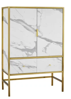 LPD Furniture Monaco Drinks Cabinet White (1200x400x800mm)