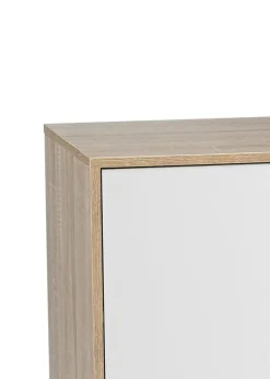 LPD Furniture Scandi Oak 2 Door Sideboard White (770x450x1250mm)