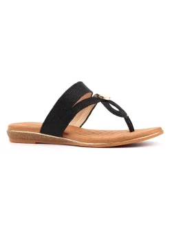 Lunar Black Ezra Sandal