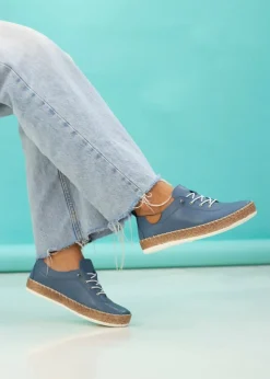 Lunar Denim Blue Evie Plimsoll
