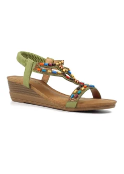 Lunar Khaki Epsom Sandal