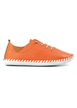 Lunar Orange St Ives Plimsoll