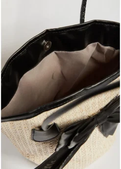 Madein Bow Raffia Shoulder Bag