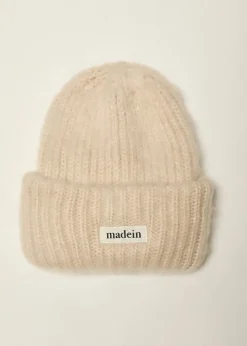 Madein Cream Boucle Knit Kiersten Beanie
