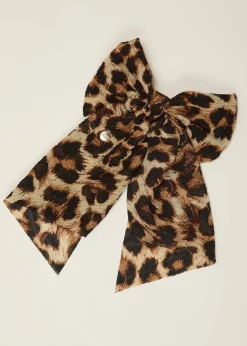 Madein Multi Oversized Leopard Halle Bow