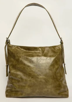 Madein Olive Pia Oversized Pressed Tote Bag