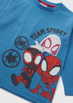 Marvel Boys Blue Spidey & Friends Long Sleeve Top (1-7yrs)