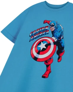 Marvel Captain America Blue T-Shirt (3-14 Years)
