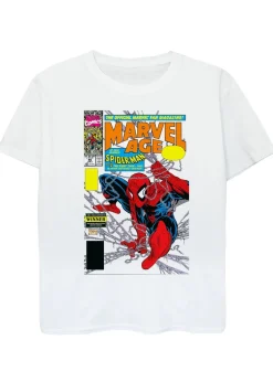 Marvel Kids White Spider-Man Age Comic Cover Printed T-Shirt (3-13 yrs)