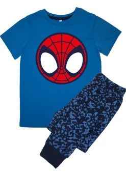 Marvel Spider-Man Icon Kids Royal Blue Camo Pyjamas (3-8 Years)