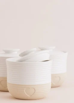 Mason Cash Cream Rustic Charm Storage Jars 3pc