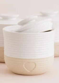 Mason Cash Cream Rustic Charm Storage Jars 3pc