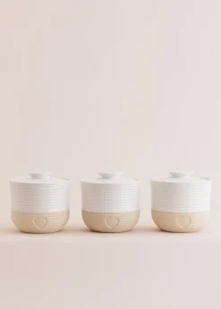 Mason Cash Cream Rustic Charm Storage Jars 3pc