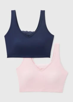 Menopause 2 Pack Pink & Navy Bralettes - M Tick Approved