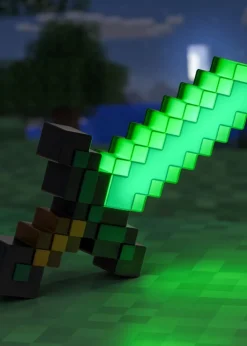 Microsoft Green Minecraft Diamond Sword Table Light