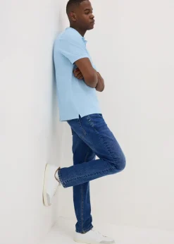 Mid Wash Slim Fit Jeans